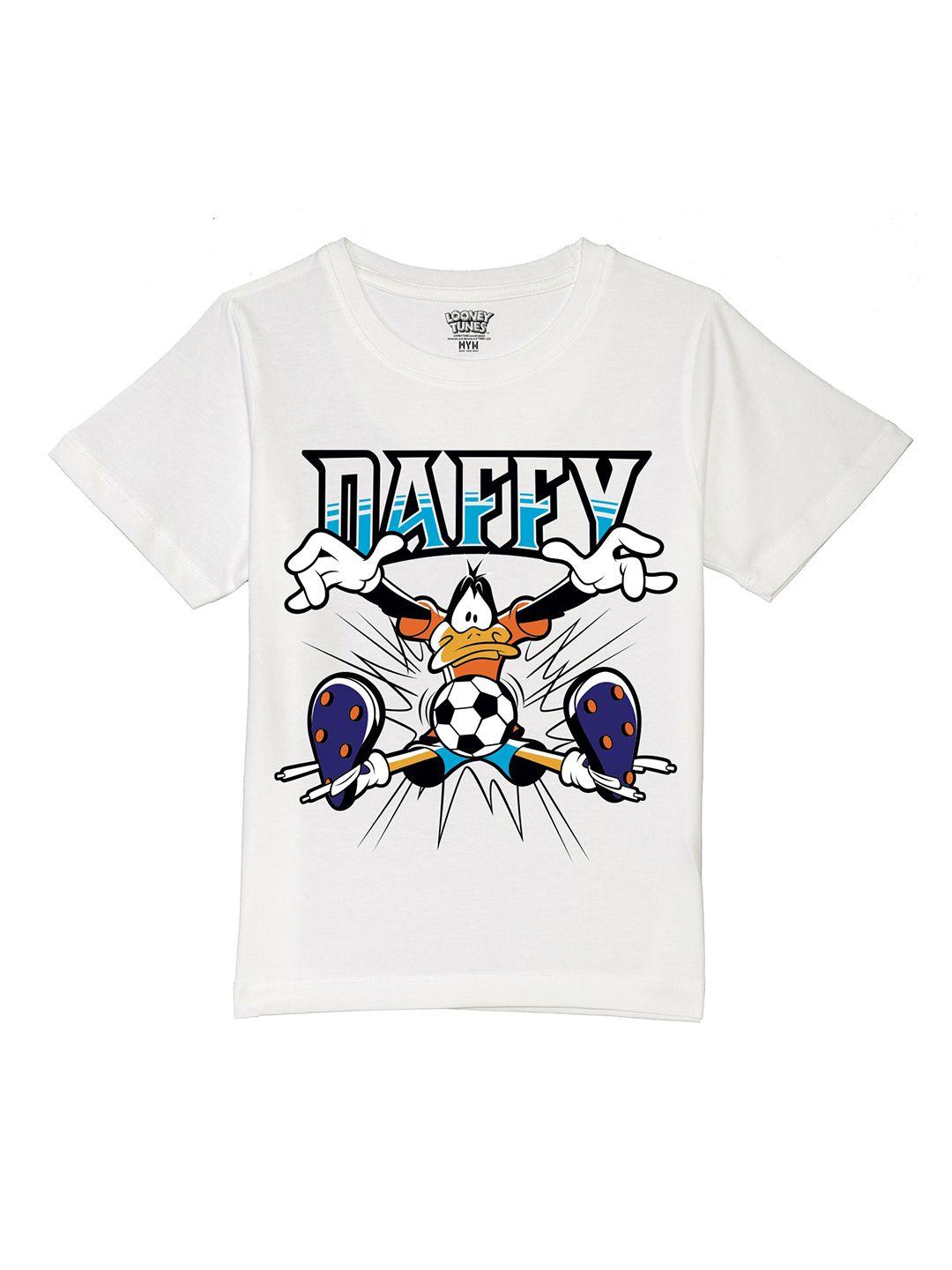 wear your mind boys looney tunes printed pure cotton t-shirt