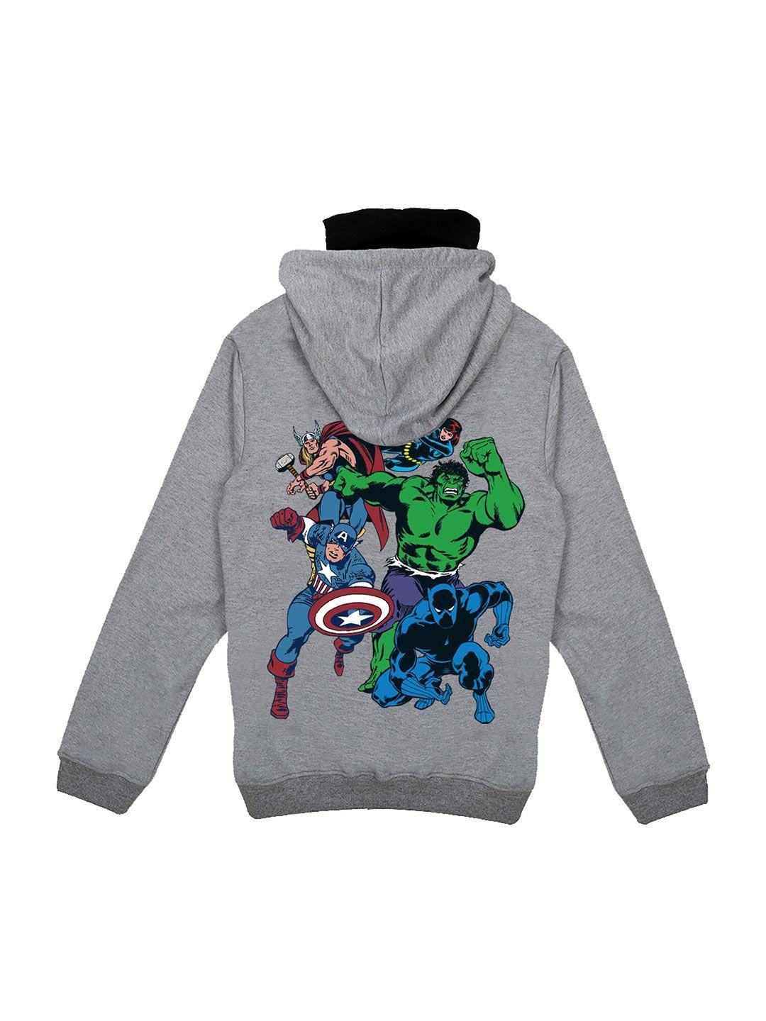 wear your mind boys marvel avengers printed hooded sweatshirt