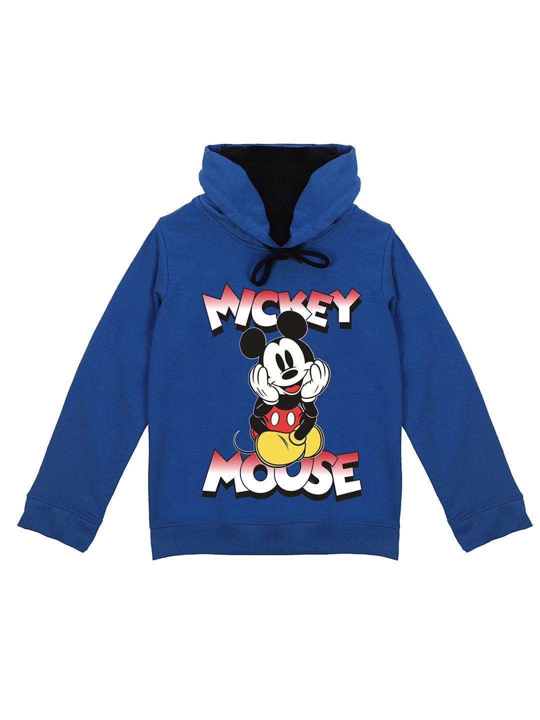 wear your mind boys mickey mouse graphic printed hooded cotton sweatshirt