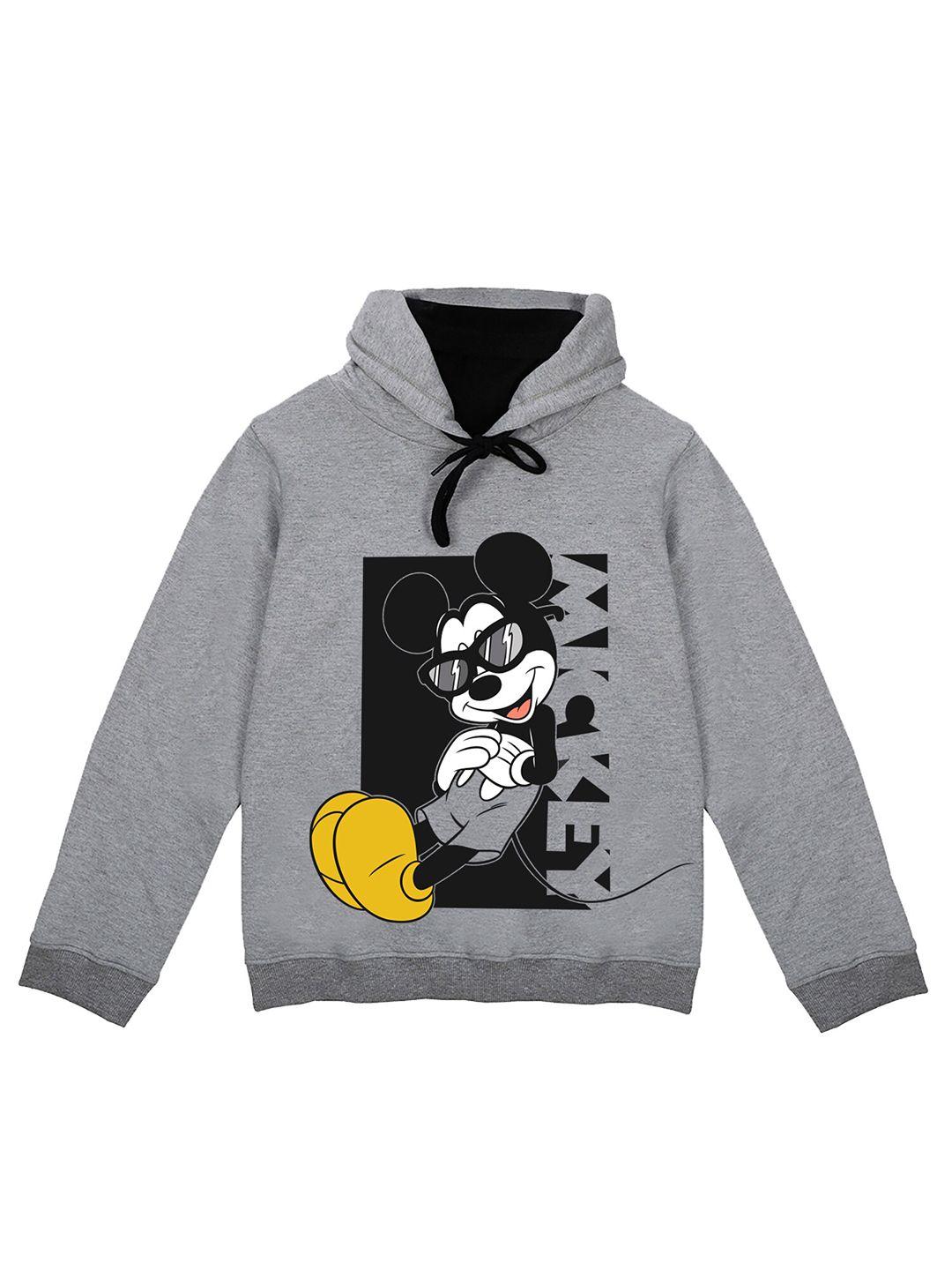 wear your mind boys mickey mouse printed hooded sweatshirt