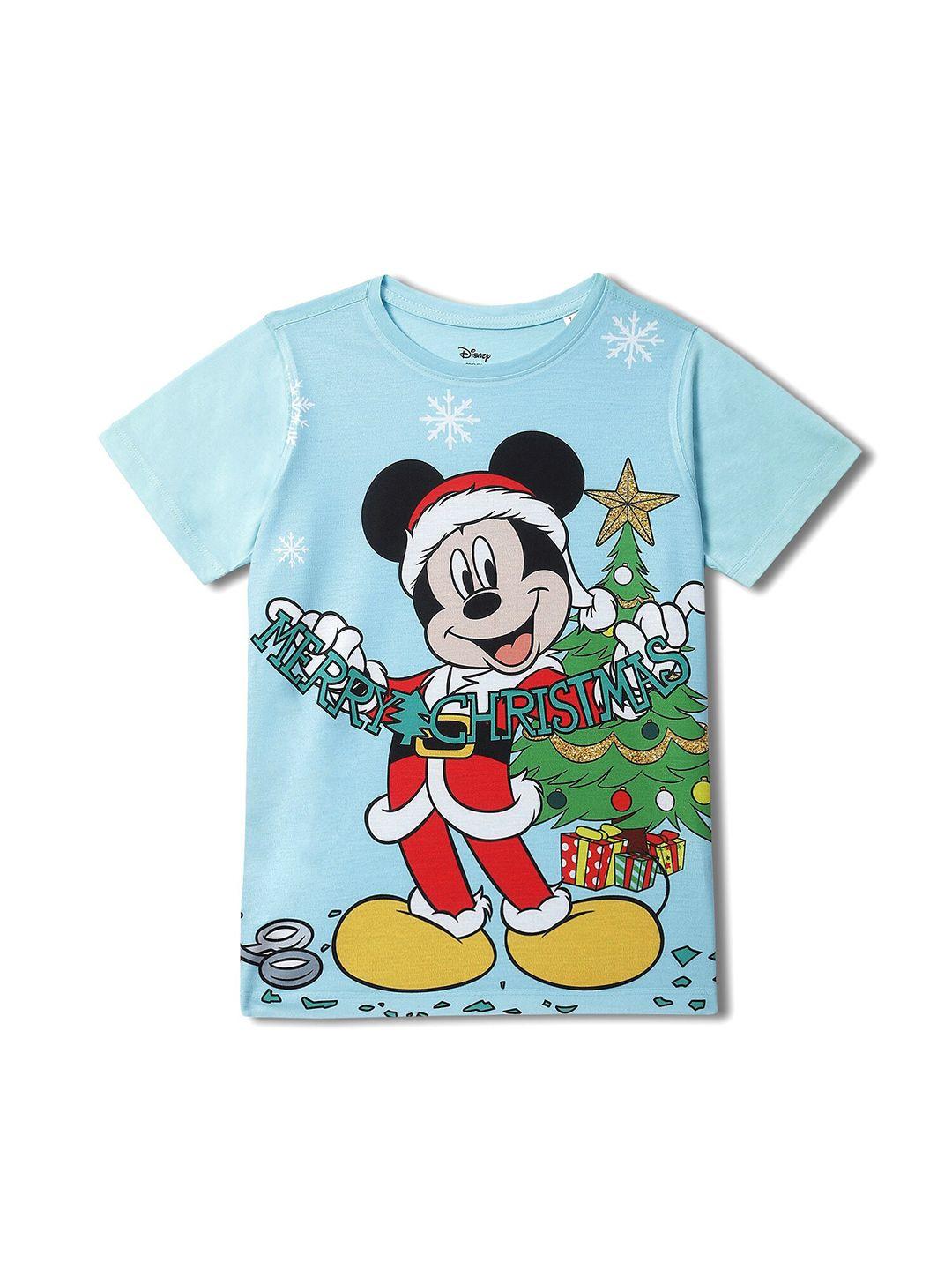 wear your mind boys mickey mouse printed t-shirt