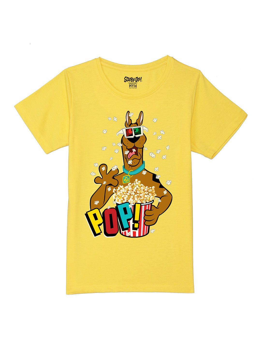 wear your mind boys scooby doo graphic printed pure cotton t-shirt