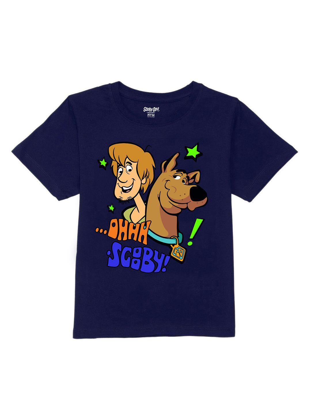 wear your mind boys scooby doo printed pure cotton t-shirt