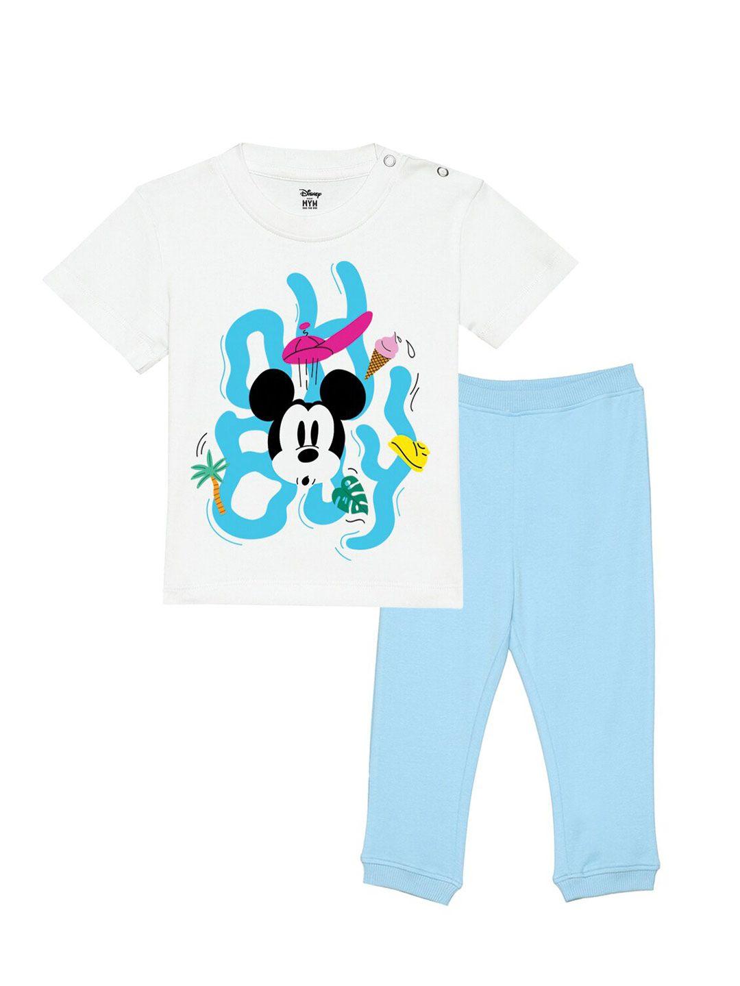 wear your mind infants boys printed t-shirt with trousers