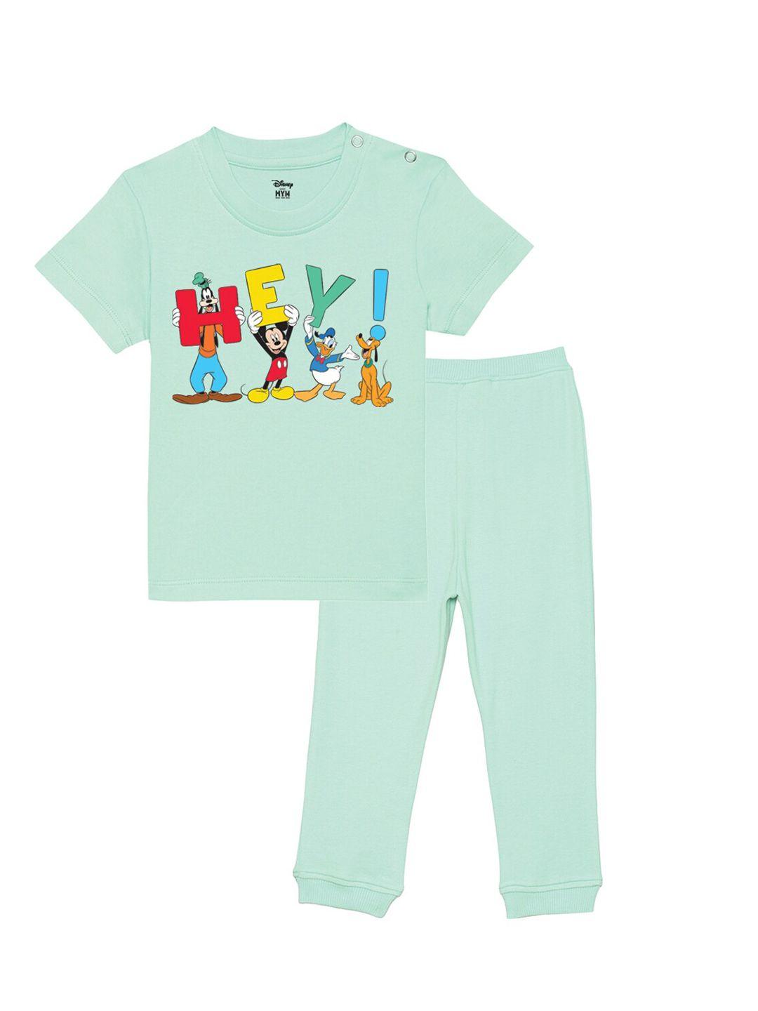 wear your mind infants boys printed t-shirt with trousers