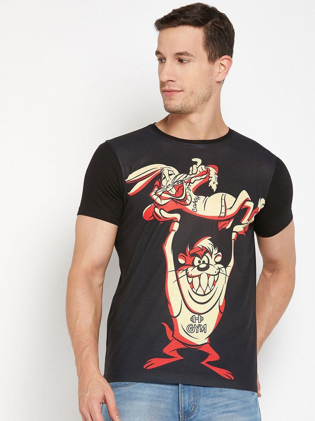 wear your mind looney tunes printed casual t-shirt