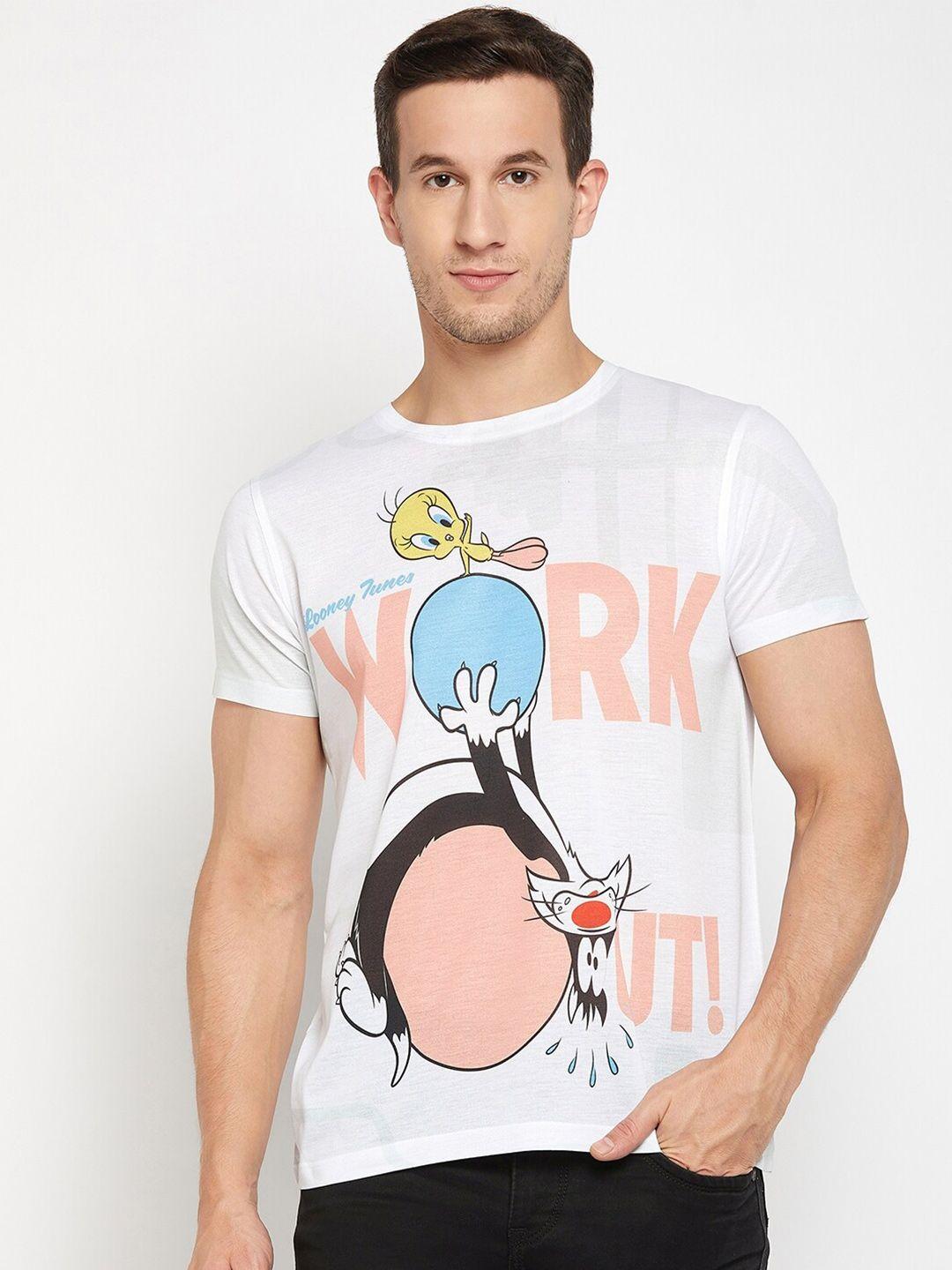 wear your mind looney tunes printed t-shirt