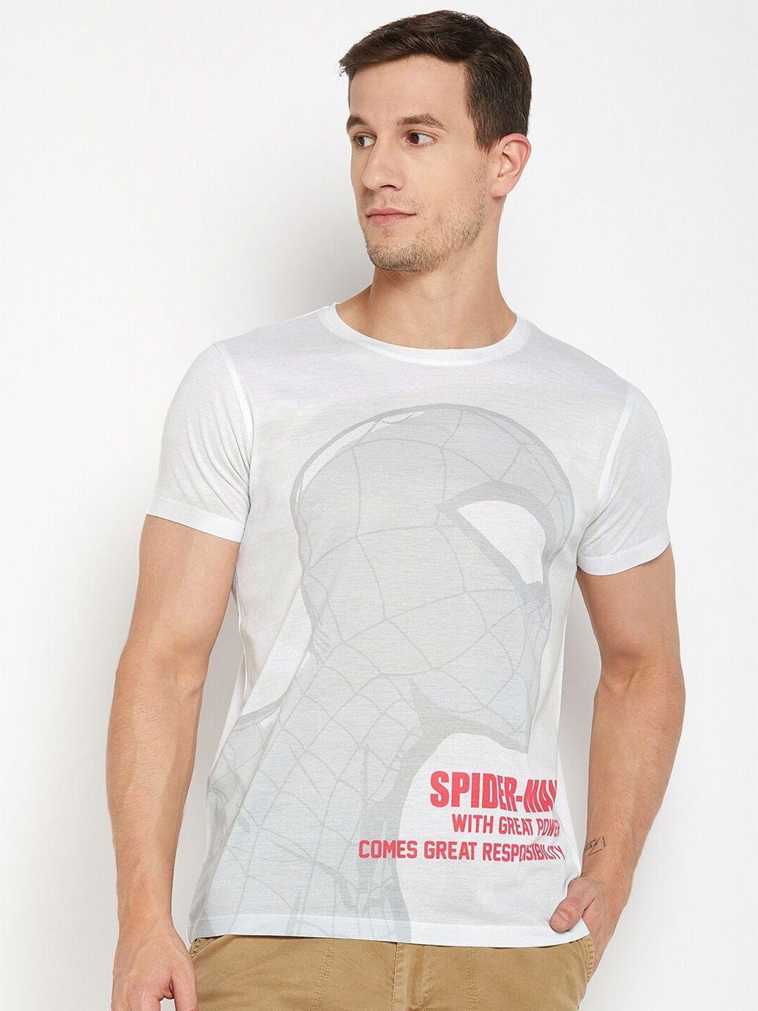 wear your mind spider-man printed t-shirt