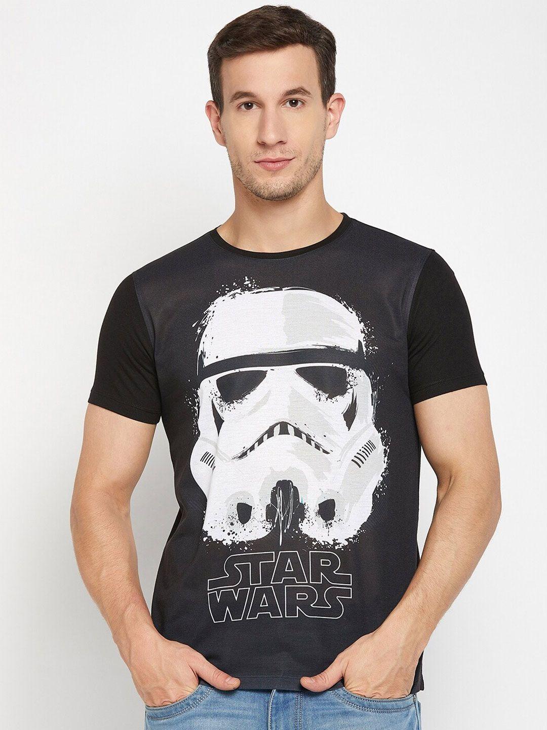 wear your mind star wars graphic printed round neck t-shirt