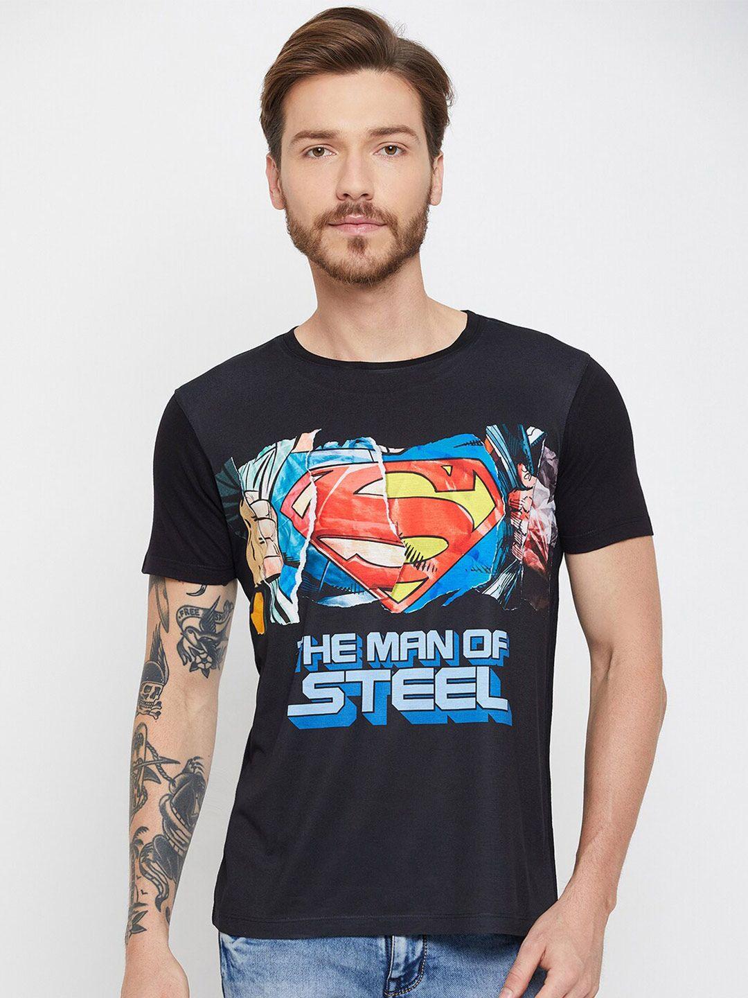 wear your mind superman printed round neck t-shirt