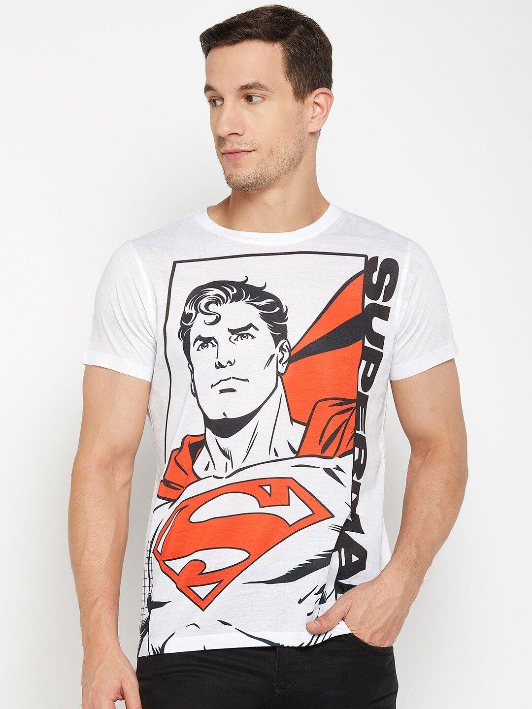 wear your mind superman printed t-shirt