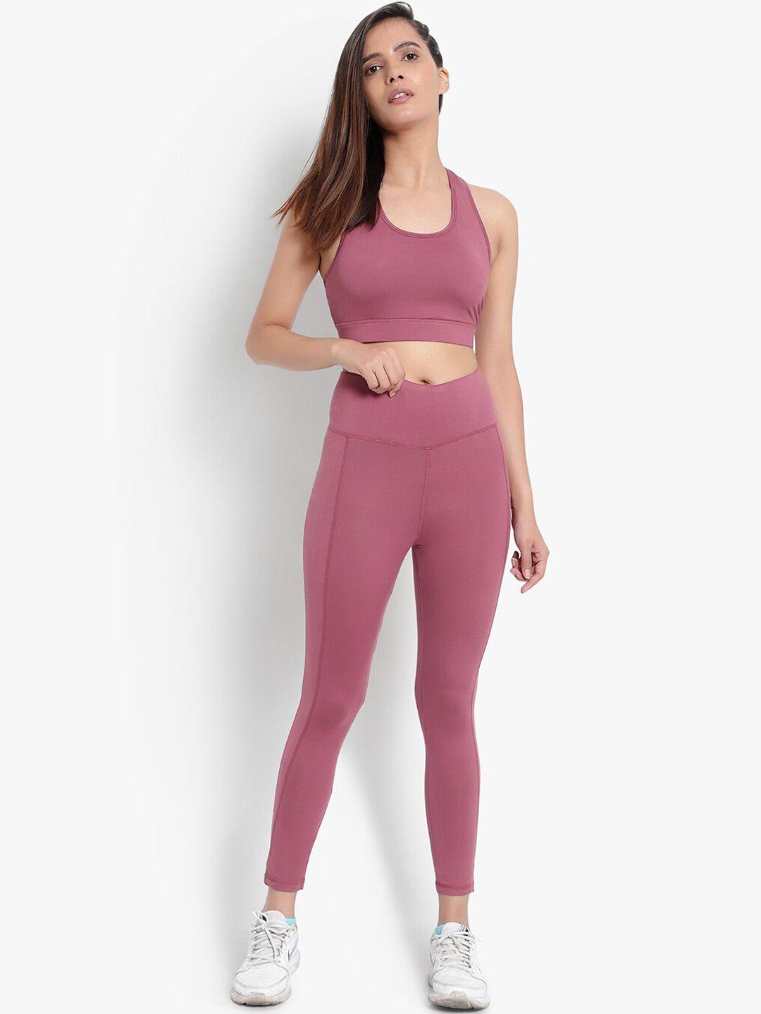 wearjukebox women pink top with leggings