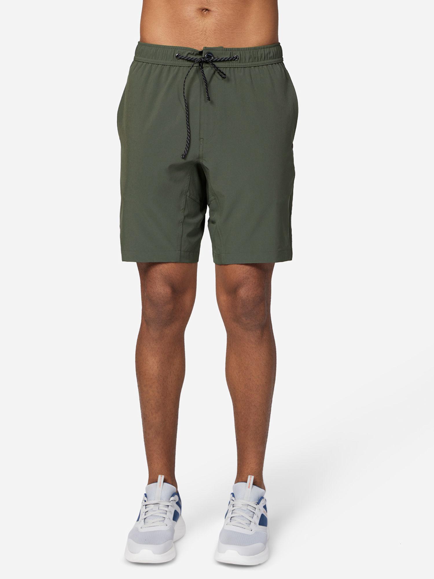 weave tear stop 9 shorts olive green