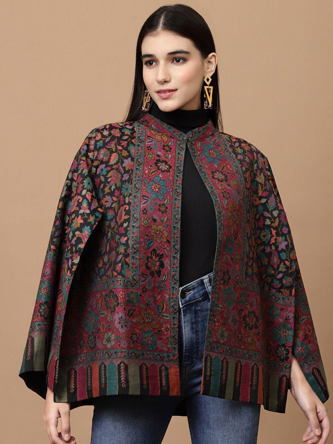 weavers villa ethnic motifs self design woollen poncho