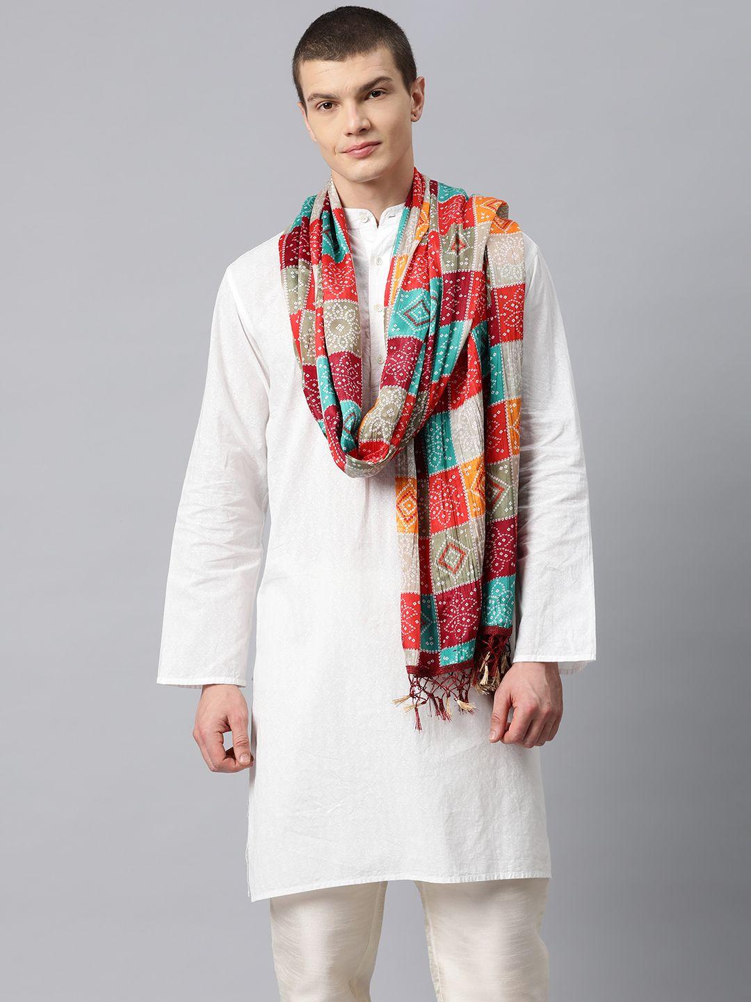 weavers villa men printed cotton silk dupatta