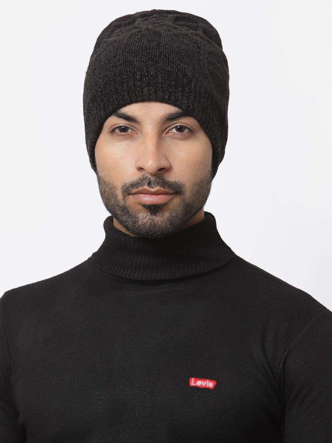 weavers villa self design woollen beanie cap