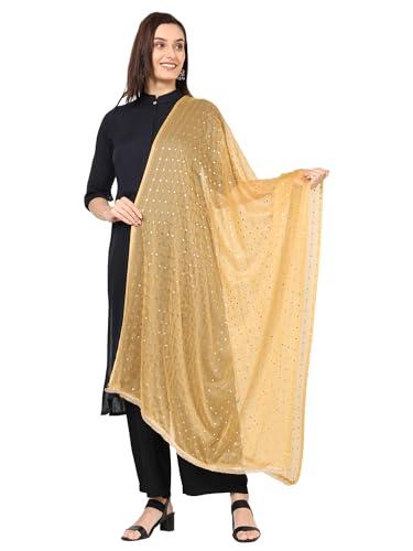 weavers villa women's embellished art silk dupatta (dp-starsilk-beige_beige_2.25 mtr_beige_l)