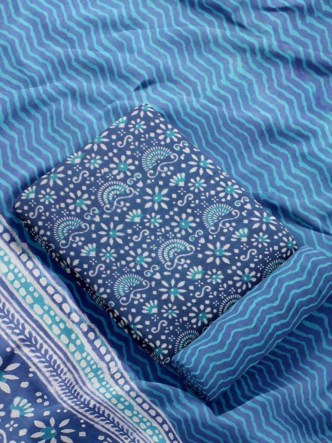 weaves of tradition printed pure cotton unstitched dress material