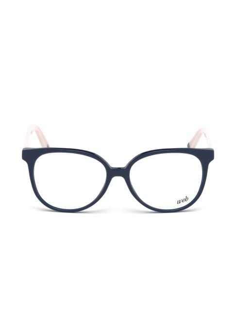 web eyewear blue full rim oval frame designed in italy