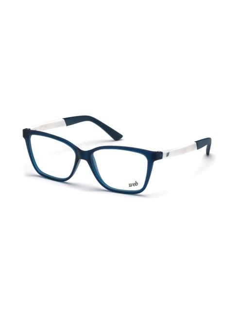 web eyewear blue full rim square frame designed in italy