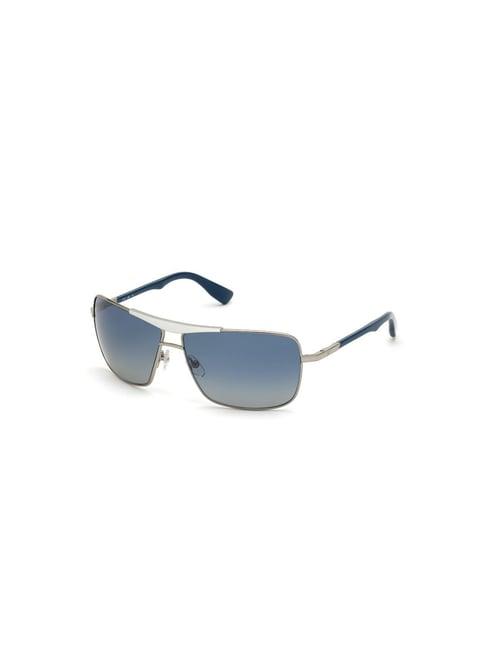 web eyewear blue rectangular unisex sunglasses designed in italy