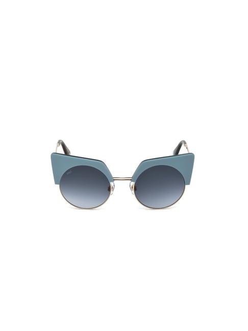 web eyewear blue round sunglasses for women