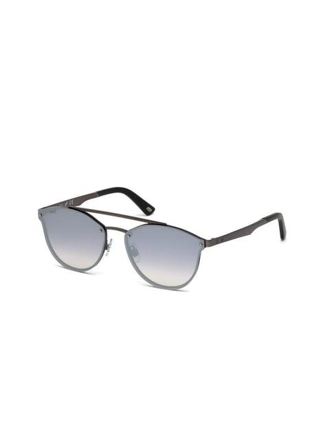 web eyewear grey cat eye unisex sunglasses designed in italy