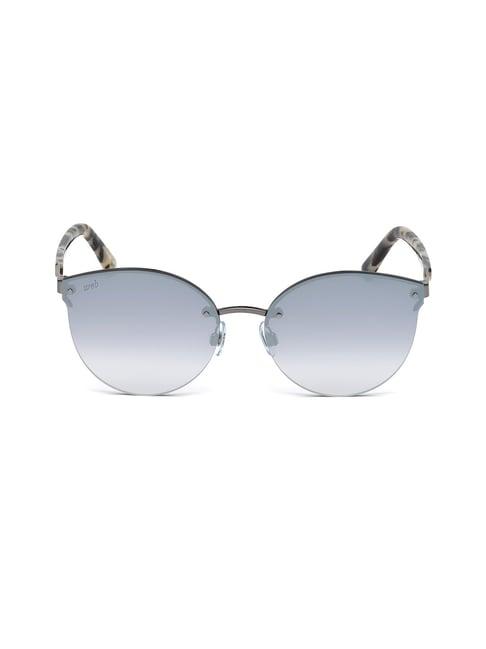 web eyewear grey oval sunglasses designed in italy