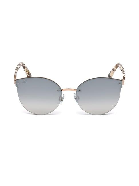 web eyewear grey oval sunglasses designed in italy