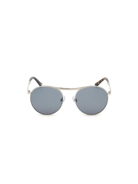 web eyewear grey round unisex sunglasses