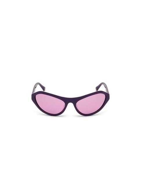 web eyewear purple oversize irregular sunglasses for women