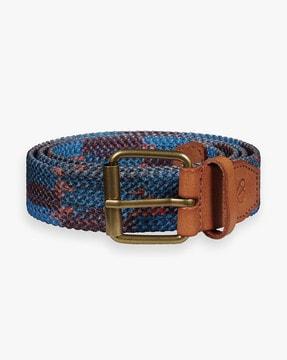 webbed belt with pin-buckle closure
