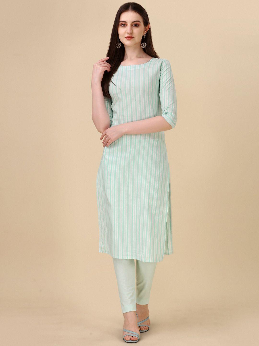 wedani striped cotton straight kurta