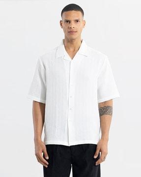 wefted regular fit shirt