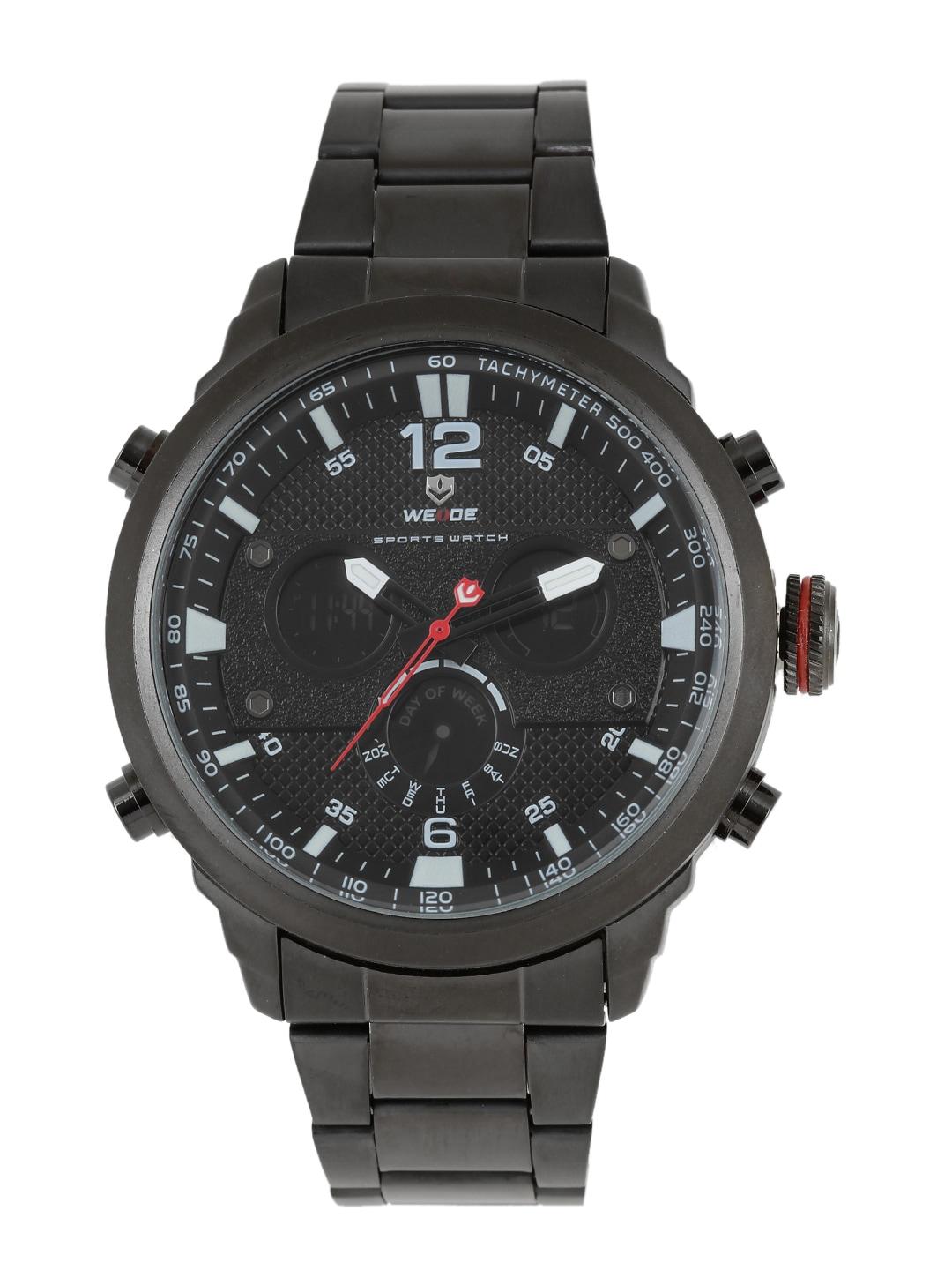 weide men black analogue watch wh6303b-1c