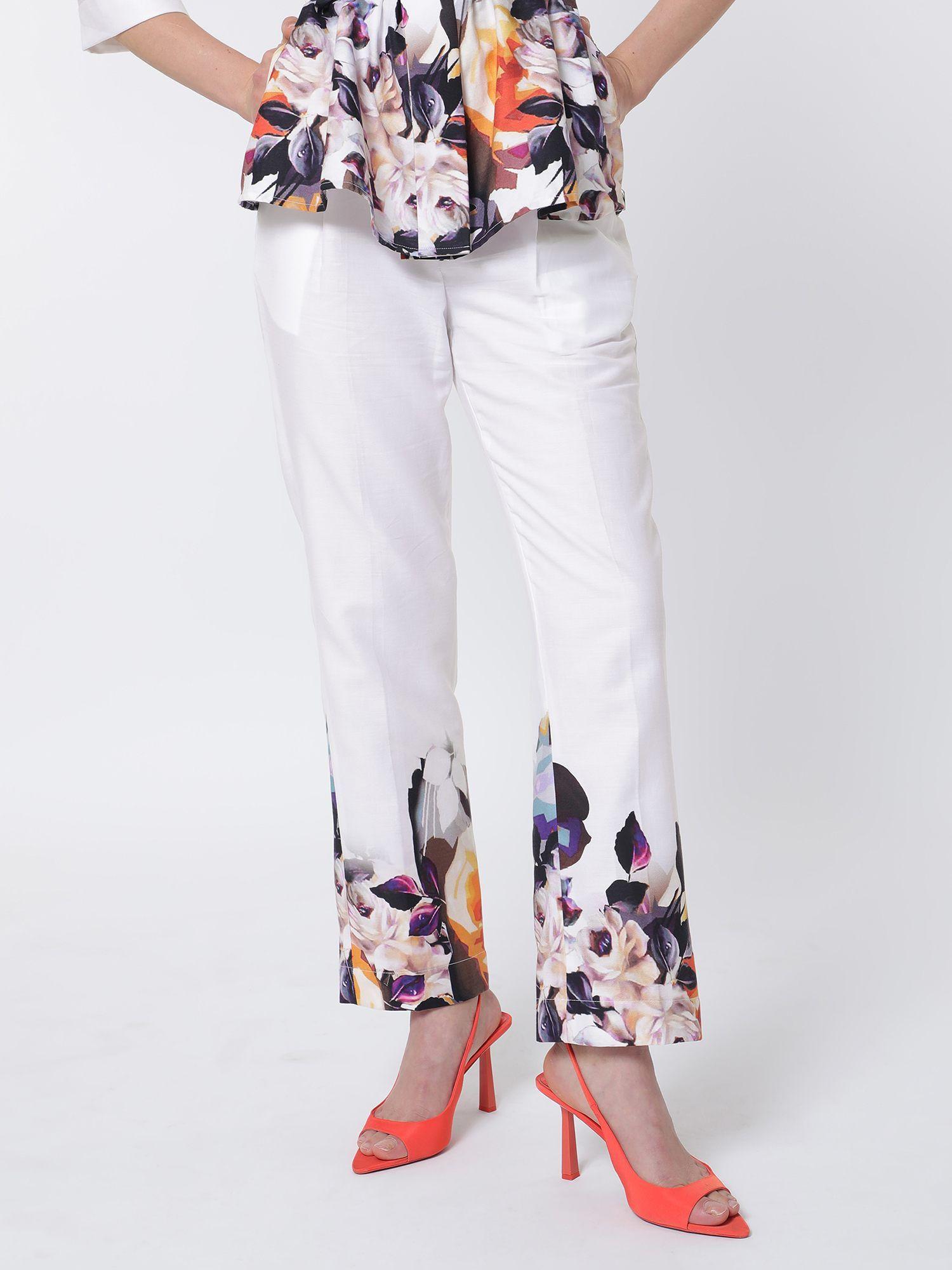 weigen floral printed trousers