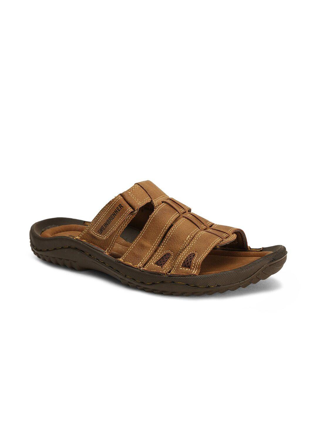 weinbrenner men tan comfort sandals