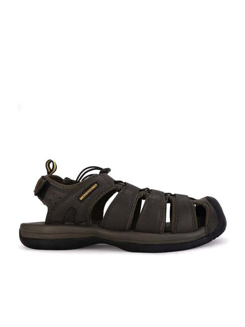 weinbrenner by bata men's green fisherman sandals