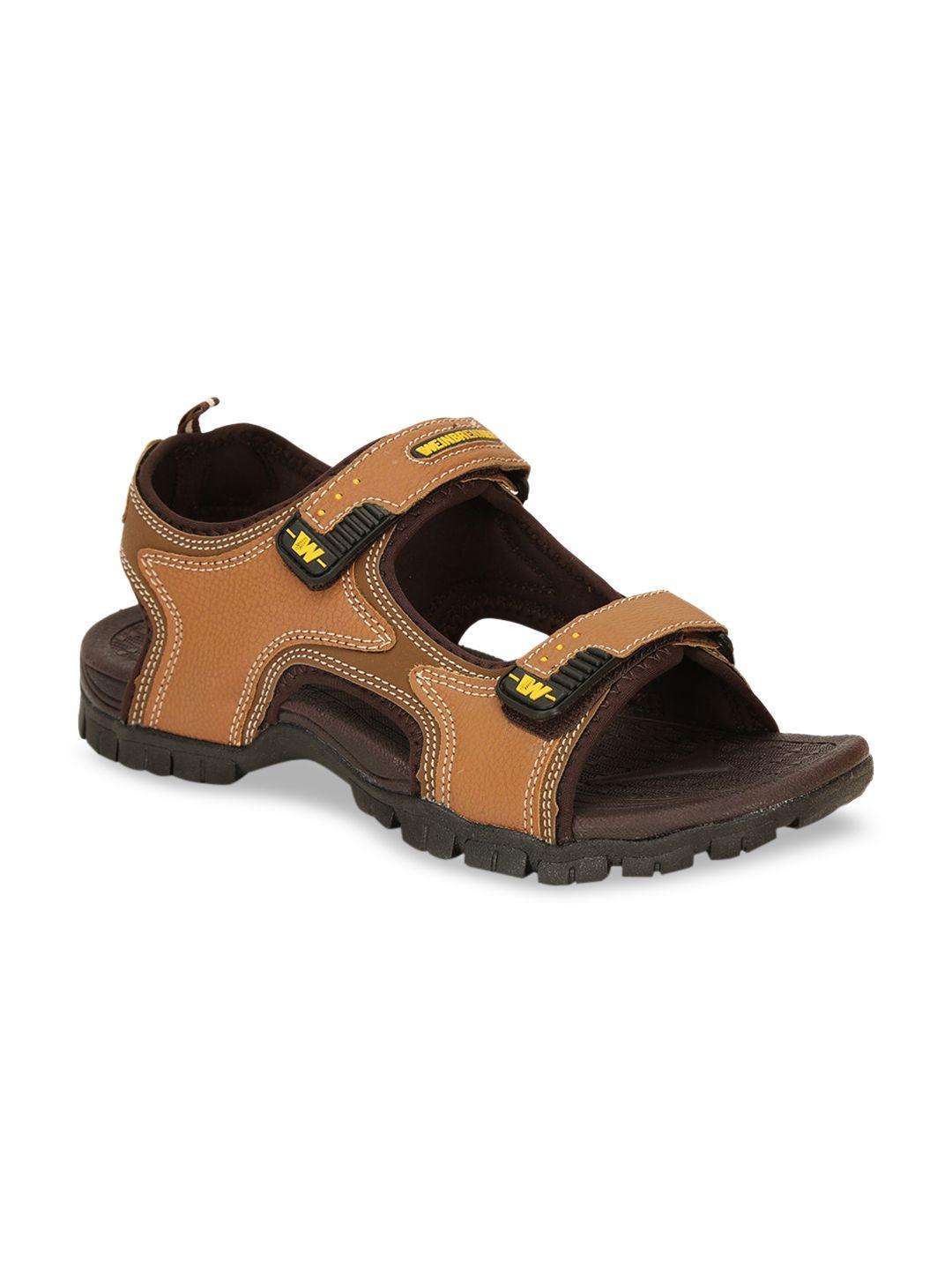 weinbrenner men brown solid sports sandals