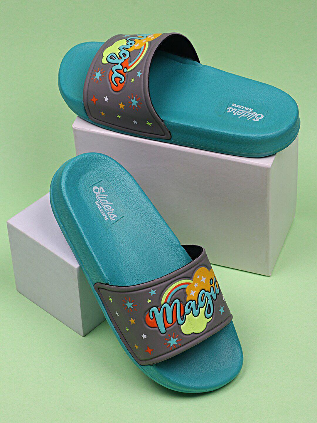 welcome kids magic printed sliders