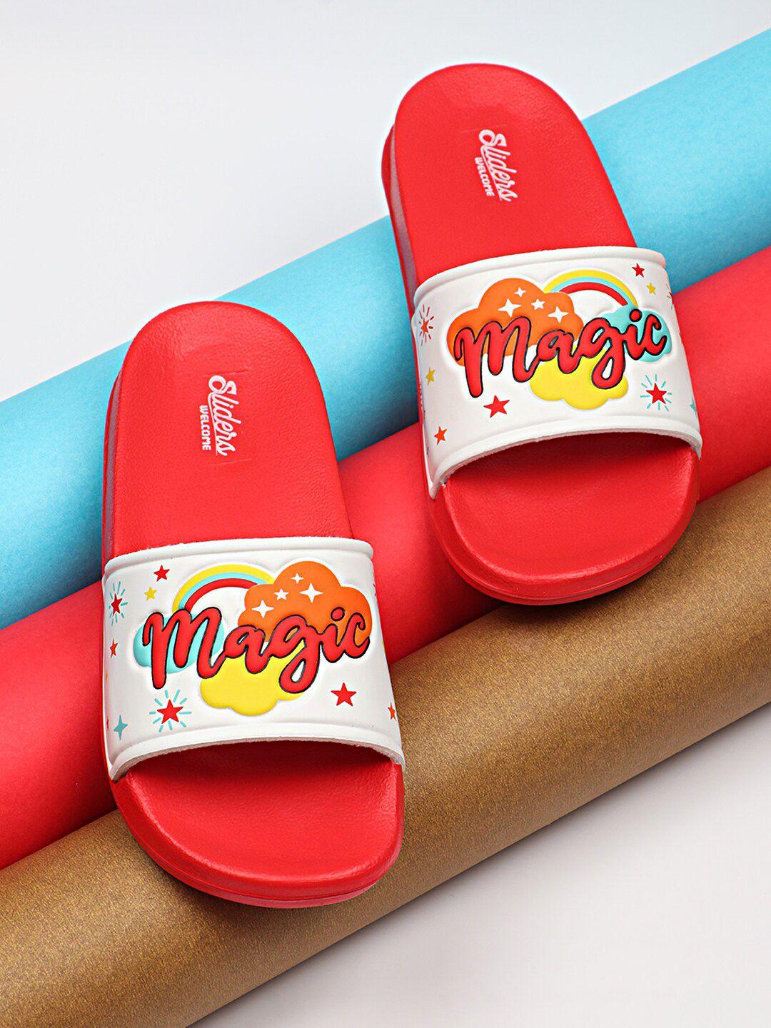 welcome kids magic printed sliders