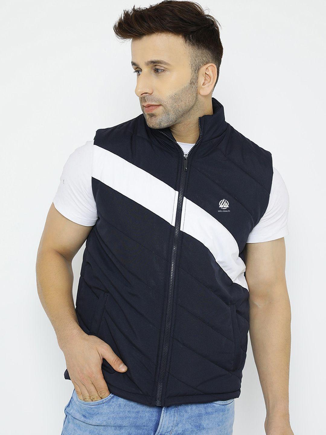 well quality colourblocked lightweight dry fit quilted jacket
