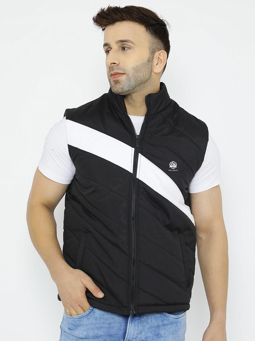 well quality colourblocked lightweight dry fit quilted jacket