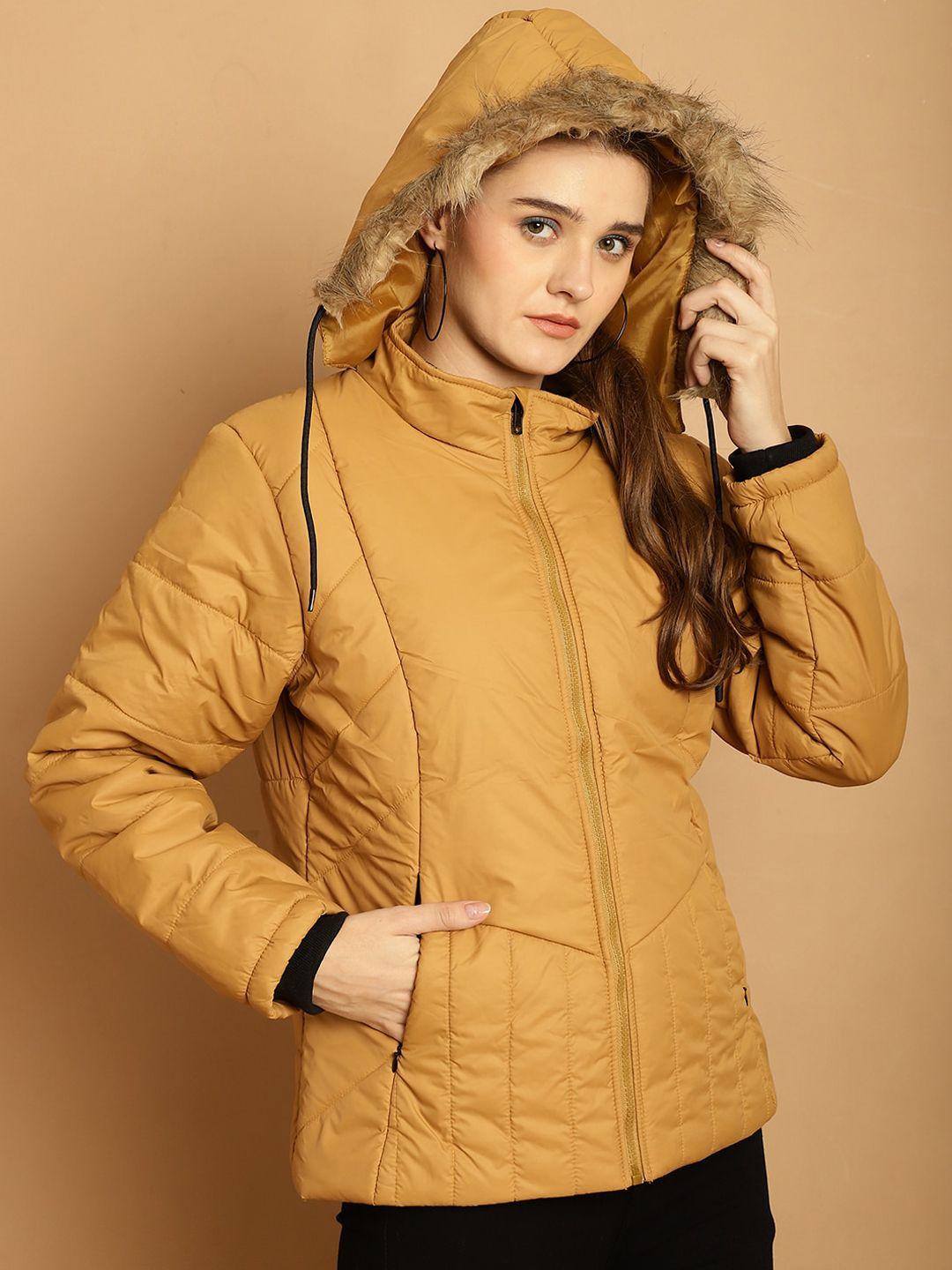 well quality mock collar faux fur trim lightweight dri-fit padded jacket