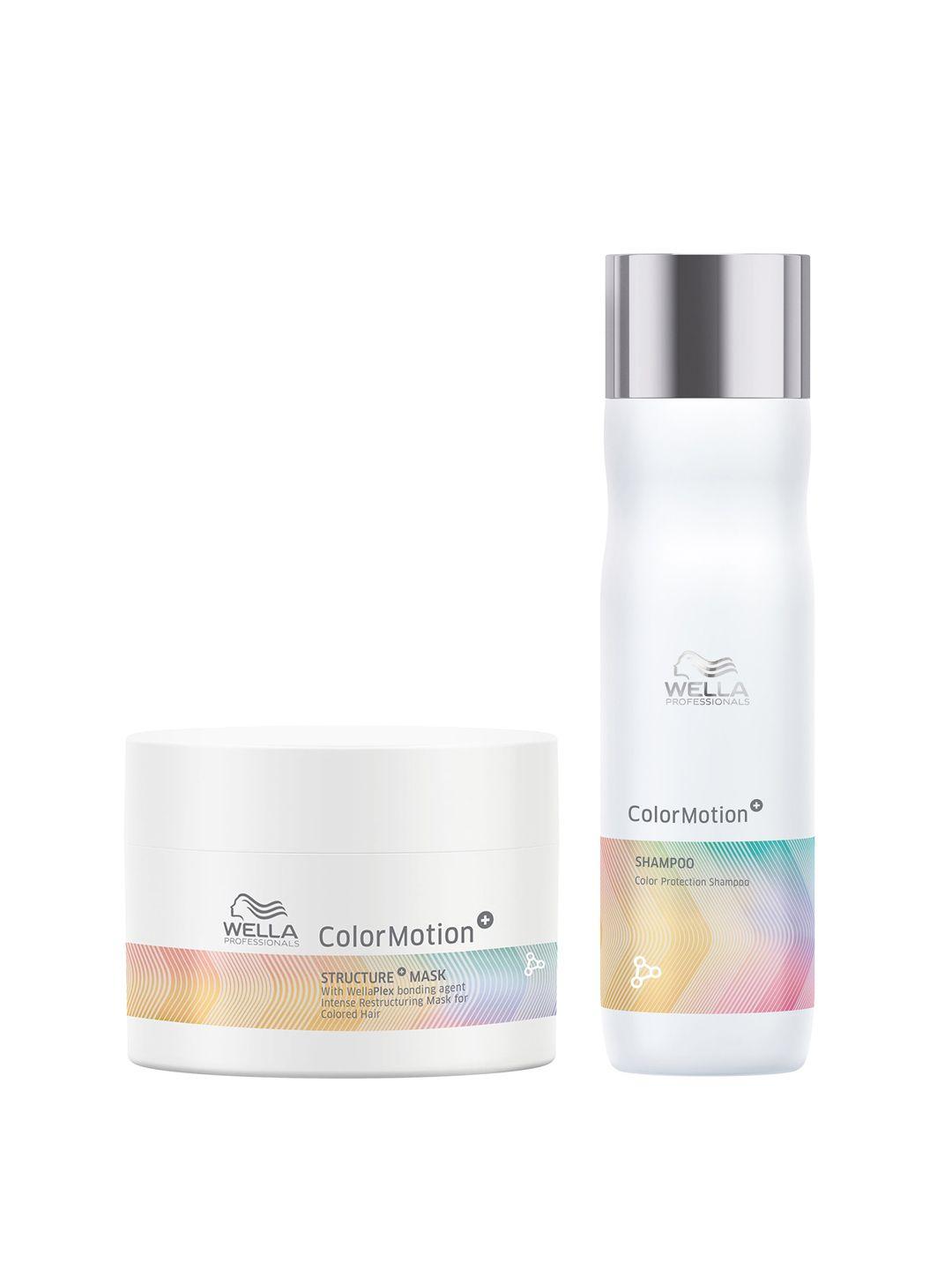 wella professionals colormotion+ color protection shampoo 250 ml & structure+ mask 150ml