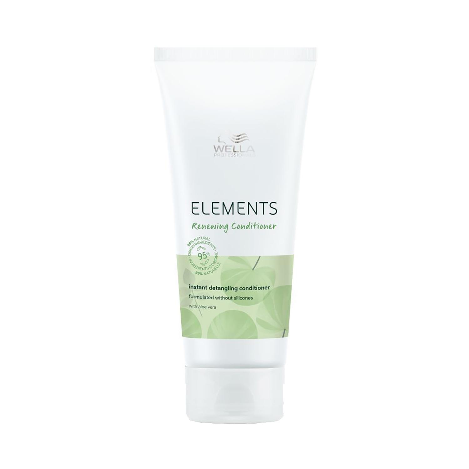 wella professionals elements gentle renewing conditioner instant detangling for all hair types (200ml)