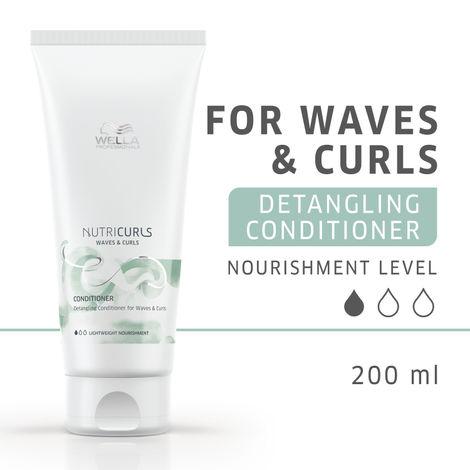 wella professionals nutricurls detangling conditioner for waves & curls (200 ml)