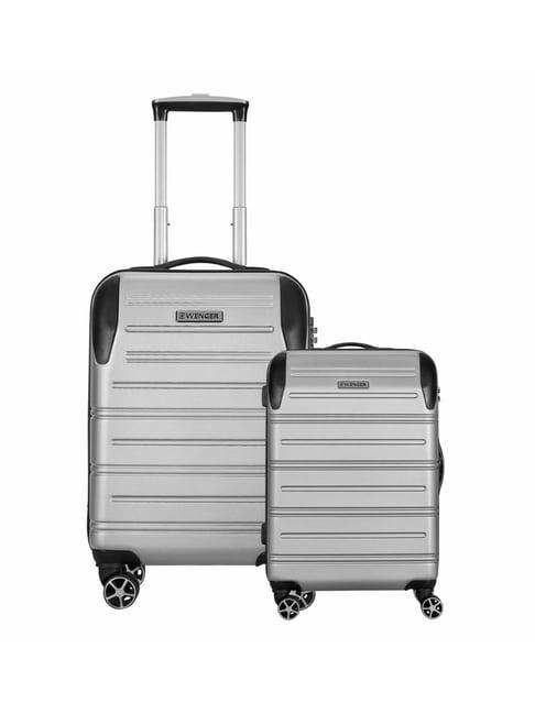 wenger by victorinox static pro grey striped trolley bag pack of 2 - 67 cm & 55 cm