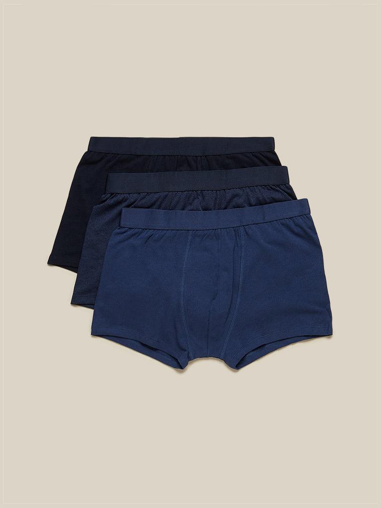 wes lounge blue hydro cool trunks pack of three