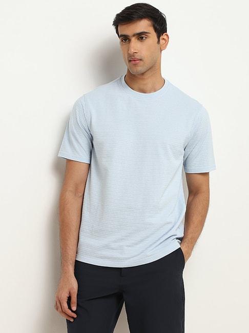 wes lounge by westside blue relaxed fit knit t-shirt